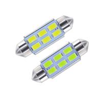 Pizgear Lampadina luce targa 2x 36mm, for VW, for Golf 4 5, for Passat 3B 3BG 3C CC, for POLO, 9N T5, for EOS, C5W luce targa veicolo(White)