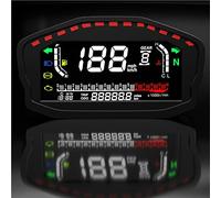 Pizgear LCD GPS Tachimetro Contagiri Livello Carburante Temperatura Acqua Chilometraggio Display Multifunzione Moto Veicolo Con Allarme Tachimetro per motocicletta