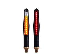 Pizgear LUCE Indicatore di direzione Relè incorporato E24 Indicatori for moto che scorre DRL Lampada arresto Illuminazione flash Lampeggiatore frenata Indicatore di direzione per moto(Schwarz)