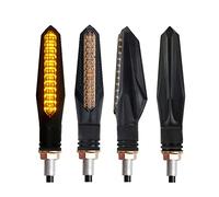 Pizgear Luce universale for indicatori di direzione for motocicletta Freccia che scorre Lampada ambra Segnali lampeggianti Indicatori della luce dei freni Indicatore di direzione per moto(4PCS)