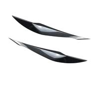 Pizgear Palpebra sopracciglio faro anteriore auto 2 pezzi, for BMW, 3 Series, F30 F31 318i 320i 2012-2018 faro palpebre sopracciglia Adesivo per fari oscurati(Carbon Fiber look)