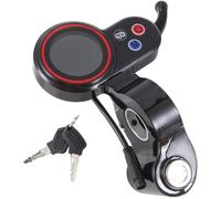 Pizgear Parti dello scooter Display LCD a 6 pin con chiave elettrico del cruscotto strumento di bloccaggio nere pannello dello schermo di visualizzazione dello scooter elettrico, scooter das