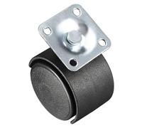 Pizgear per Xywhpgv Ruote girevoli per Sedia da Ufficio 1.5 in Nylon con | Piastra Superiore a per 360 Gradi Capacità di 22 libbre, per Carrelli per Mobili Banco da Lavoro Nero