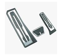 Pizgear Piastra in acciaio inossidabile con guida a sinistra, for BMW, for X3 X4 F10 F11 F12 F06 F01 F02 Sul pedale del carburante del freno Il cuscino del poggiapiedi Federali del piede del freno(3pc