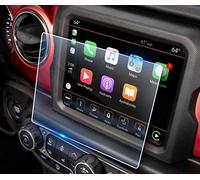 Pizgear Proteggi schermo in vetro temperato for display di navigazione for auto, for Wrangler JL Uconnect 2018 2019 Adesivo protezione interni Pellicola protettiva per schermo di navigazione(8.4inch)