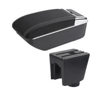 Pizgear Scatola bracciolo for auto Scatola portaoggetti for console centrale Accessori interni, for Chevrolet, for Aveo T200 T250 T255 Accessori auto Bracciolo per auto(BLACK B3 White Line No Usb)