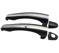 Pizgear Set di coperture per maniglie esterne per Maniglia per porta esterna auto, per Hyundai, per Azera 2006 2007 2008 2009 2010 2011 826513L000 Cromata Nera Anteriore Posteriore(BLACK Pair Front)