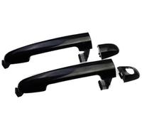 Pizgear Set di coperture per maniglie esterne per Maniglia per porta esterna auto, per Hyundai, per Sonata 2006 2007 2008 2009 2010 liscia nera anteriore posteriore sinistra destra(BLACK Front Pair)
