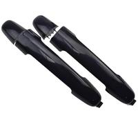 Pizgear Set di coperture per maniglie esterne per Maniglia per porta esterna auto, per Hyundai, per Sonata 2006 2007 2008 2009 2010 liscia nera anteriore posteriore sinistra destra(BLACK Rear Pair)