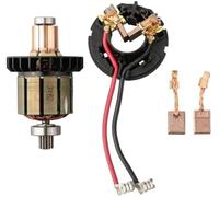 Pizgear Supporto spazzole di carbone e spazzola, for DDF482 DHP482 619380-9 619583-5, e kit di sostituzione spazzole di carbone, for rotore, for motore Unità rotore armatura di ricambio