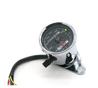 Pizgear Tachimetro for motocicletta, contachilometri, indicatore di direzione, faro, schermo LCD, accessorio in lega alluminio vintage Tachimetro per motocicletta(Item 1)