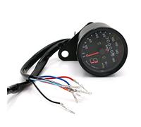 Pizgear Tachimetro universale for motocicletta Cafe Racer, contachilometri, indicatore 0-160 km/h, strumento con Tachimetro per motocicletta(Schwarz)