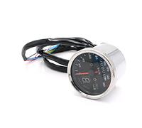 Pizgear Tachimetro universale for motocicletta Cafe Racer, contachilometri, indicatore 0-160 km/h, strumento con Tachimetro per motocicletta(Silver)