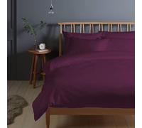 Pizuna Copripiumino 200x200 Cotone Prugna 400 fili 3 Pezzi Set trama Sateen