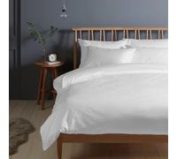 Pizuna Copripiumino Singolo Cotone 150x200 cm Bianco 400 fili 2 Pezzi Set