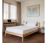 Pizuna Set lenzuolo angoli singolo 2 pezzi 100x200cm 400 fili cotone Bianco