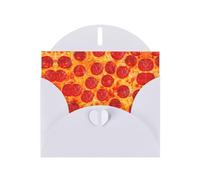 Pizza 3d Stampa Peperoni Vacanza Amore Fibbia Perla Carta Bulk Con Buste Saluto, Thinking Of You Biglietti 4 X 6 pollici