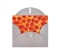 Pizza 3d Stampa Peperoni Vacanza Amore Fibbia Perla Carta Bulk Con Buste Saluto, Thinking Of You Biglietti 4 X 6 pollici