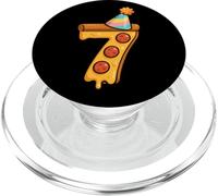 Pizza 7th Birthday 7 anni Party Hat Bday Boys Girl Kids PopSockets PopGrip per MagSafe