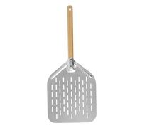 Pizza a buccia da 12 pollici paddle per pizza con manico in legno in lega di alluminio spatola pala vuota per forno griglie, pagaia