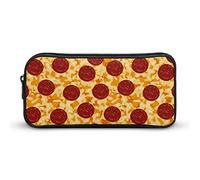 Pizza ai peperoni con pomodori Astuccio per matite Astuccio per penne carino Astuccio per cosmetici Organizer per scatola di pecil per ufficio di viaggio