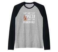 Pizza And Bernedoodle T-Shirt per Bernedoodle Dog Mom Maglia con Maniche Raglan