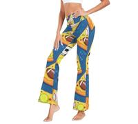 Pizza con palle sportive glutei pantaloni yoga per donne sollevamento per esercizi, Colorato, XL