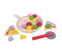 Bigjigs Toys Set di giocattoli Pizza in legno da tagliare 3+ anni 1 pz