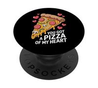 Pizza del mio cuore divertente cibo gioco di parole San Valentino amore PopSockets PopGrip Adesivo