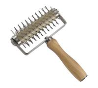 Pizza Docker Roller Impasto Docking Tool Hole Maker Previene la formazione | Perforatore per pizza, con manico in legno, per cracker, pane, torte e biscotti