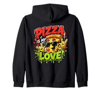 Pizza è Il Mio Amore Cibo Divertente Graffiti Art Felpa con Cappuccio