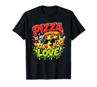 Pizza è Il Mio Amore Cibo Divertente Graffiti Art Maglietta