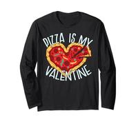 Pizza È Il Mio Valentino Single e Love Pizzas Meme Maglia a Manica