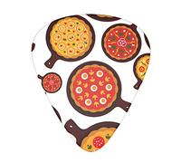 Pizza Food Plettri per chitarra - Accessori per chitarra - Plettri per chitarra acustica, chitarra elettrica, basso per uomo donna Chitarristi professionisti, musicisti e principianti.