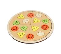 Pizza Giocattolo in Taglia E Incolla per Bambini Gioco Educativo Cucina Finta con Accessori Sviluppo Abilità Motorie Giochi di Cibo Realisti, Style B
