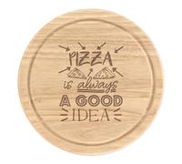 Pizza Is Always una Buona Idea Rotondo Tagliare Formaggio Tavola Cibo Divertente