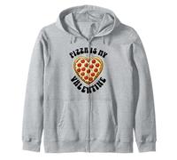 Pizza Is My Valentine Funny Pizza Dire Pizza Citazione Felpa con Cappuccio