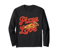 Pizza Love Cheesy Slice Design per appassionati Maglia a Manica