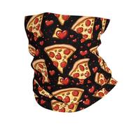 Pizza Love Heart Pattern Antiscivolo Sciarpa al Collo Antipolvere Sciarpa A Mezza Faccia Protezione del Viso per Sports Estivo Yoga