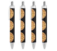 Pizza Love - Penna a sfera retrattile, punta fine da 0,5 mm, fusto rotondo flessibile, per uomini e donne
