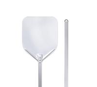 Pizza Lover Pala per pizza Gastro - Pala per pizza in alluminio con manico extra lungo - ideale per barbecue, forno per pizza, pietra per pizza - Paletta professionale per pizza (argento - liscio, 35