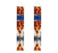 Pizza nel cielo Striscioni stampati per portico, striscioni decorativi appendibili, adatti per decorazioni per feste interne ed esterne.