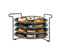 Pizza Pan And Rack Set | Foldable Heavy-Duty Stable Holder | Oven Pizza Pan