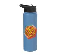 Pizza pomodoro basilico formaggio crosta fetta condimenti Stainless Steel Insulated Water Bottle