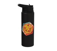Pizza pomodoro basilico formaggio crosta fetta condimenti Stainless Steel Insulated Water Bottle