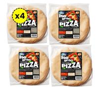 Pizza Proteica Keto 250g | Base Pizza Low Carb Ricca di Proteine e Fibre | Senza Zuccheri Aggiunti, Ideale per Dieta Chetogenica - Glua (1 Confezione) (4 Confezioni)