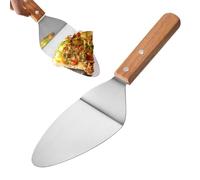 Pizza Server Stainless, Steel Triangular Spade 10.63x2.91in Wooden Handle Cake Serving Utensils, Lightweight Dessert Serving Tool, Pie Spatula Cutter for Dessert