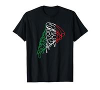 Pizza Slice Bandiera Italiana Colori Maglietta