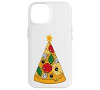 Pizza Slice Funny Christmas Tree Family Food Pizza Lover Custodia per iPhone 14