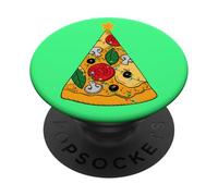 Pizza Slice Funny Christmas Tree Family Food Pizza Lover PopSockets PopGrip Adesivo